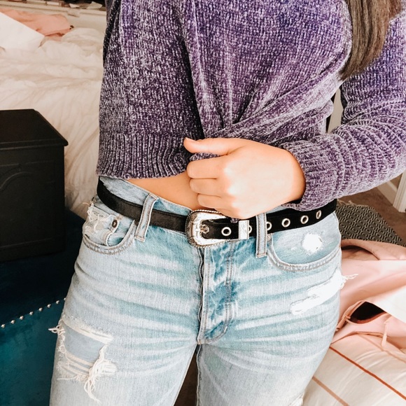 Purple cropped sweater - Picture 3 of 3